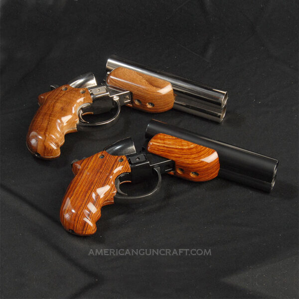 Diablo 12 Gauge Pistols, Collectors Set, Nickel and Blued Finish with Rosewood Finish Grips, 6 inch barrel.       -No FFL Required-