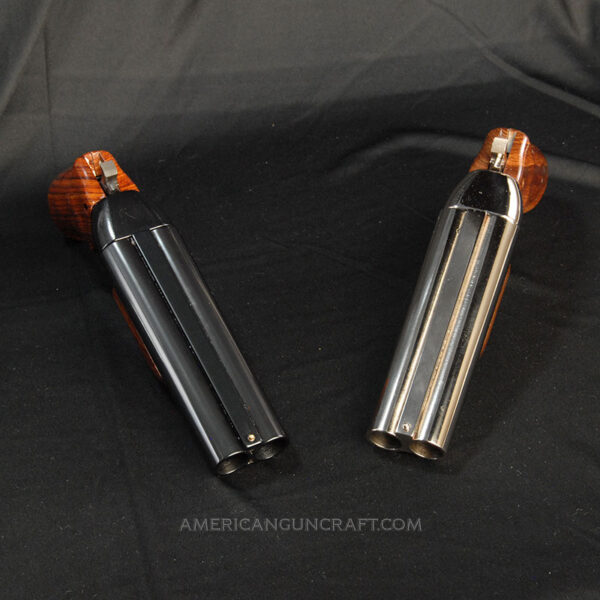 Diablo 12 Gauge Pistols, Collectors Set, Nickel and Blued Finish with Rosewood Finish Grips, 6 inch barrel.       -No FFL Required-